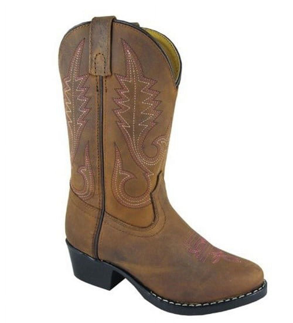 Western Boots Smoky Children's Kid's Annie Brown Leather Western