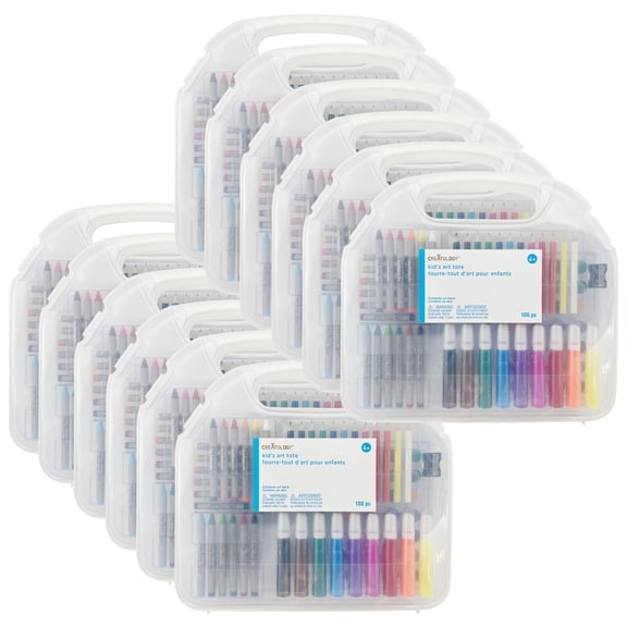 Kid's Assorted Art Tote Set by Creatology - Art Kit for Coloring Projects - Arts & Crafts - Bulk 12 Pack