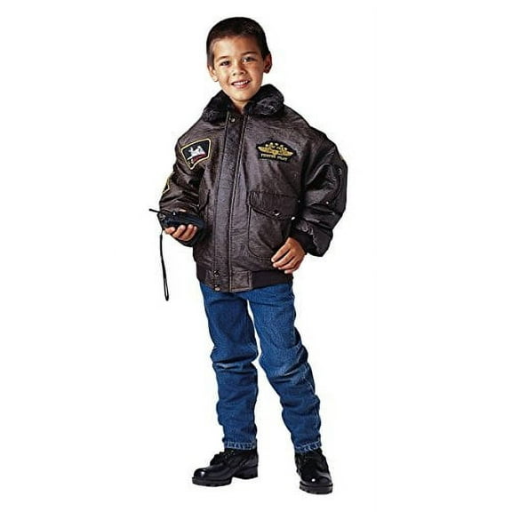 Rothco 8608 Men Kids WWII Aviator Flight Jacket, Brown - Small