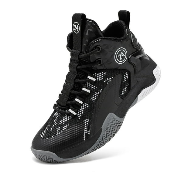 Kid's Basketball Shoes Boys Sneakers Girls Trainers Comfort High Top Basketball Shoes for Boys(Little Kid/Big Kid) Black