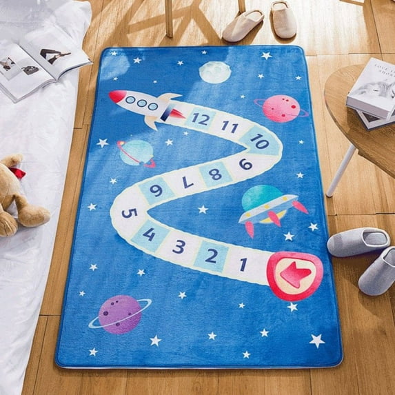 Kid's Bedroom Anti Slip Floor Carpet Hopscotch Rug Hop & Count Educational Play Mats Nursery Classroom Area Rugs