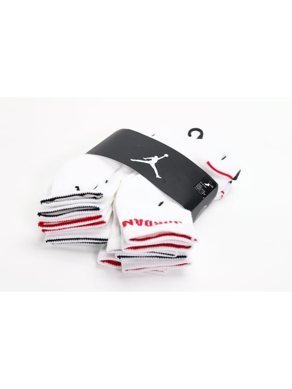 Kid's Boy's Quarter Socks Red Black 6 Pack Logo $22 5-7
