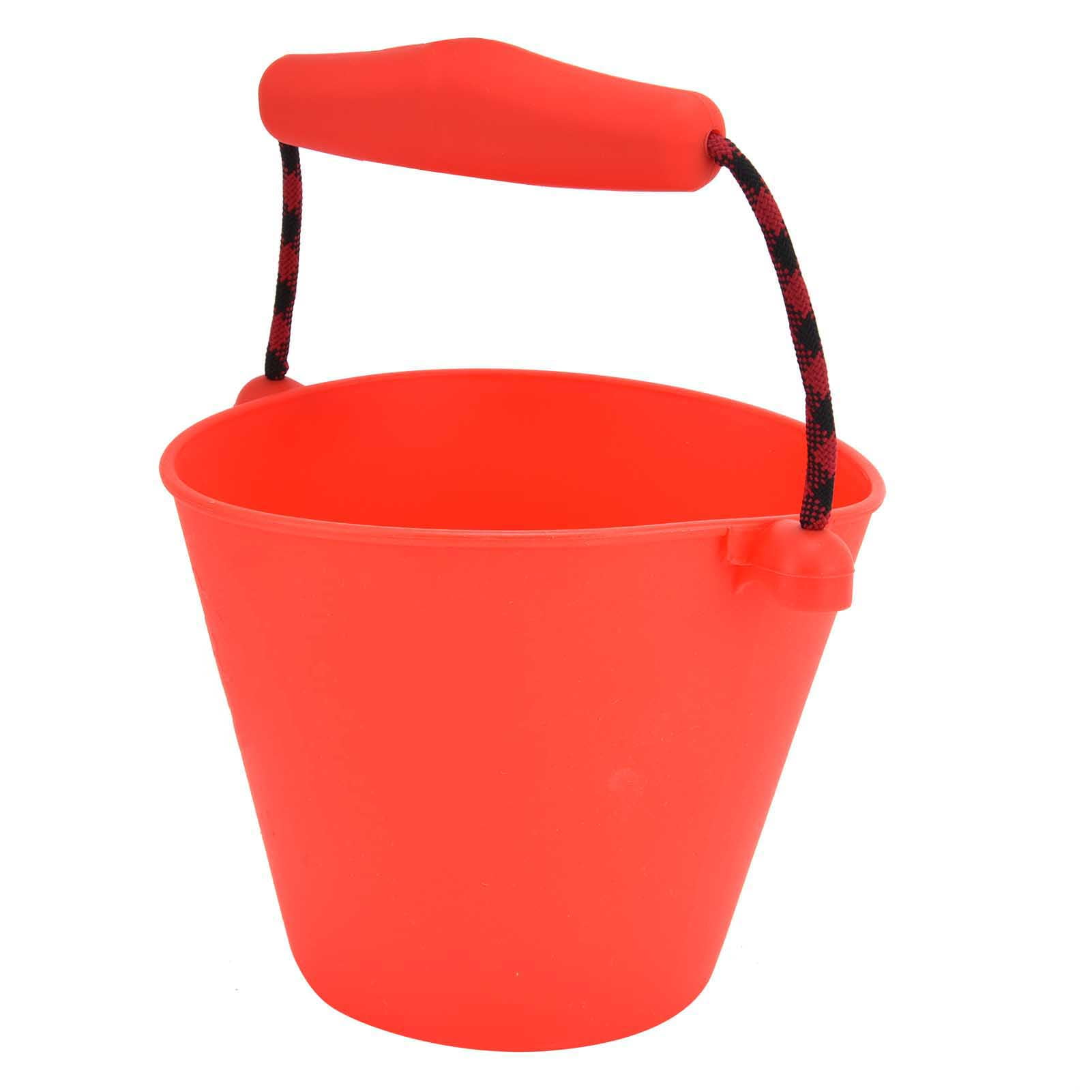 Kid's Bucket, Collapsible Silicone 1.5L Beach Buckets For Garden Red