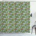 thumbnail image 1 of Ambesonne Car Race Track Shower Curtain, Houses Gardens, 69"Wx70"L, Multicolor, 1 of 3