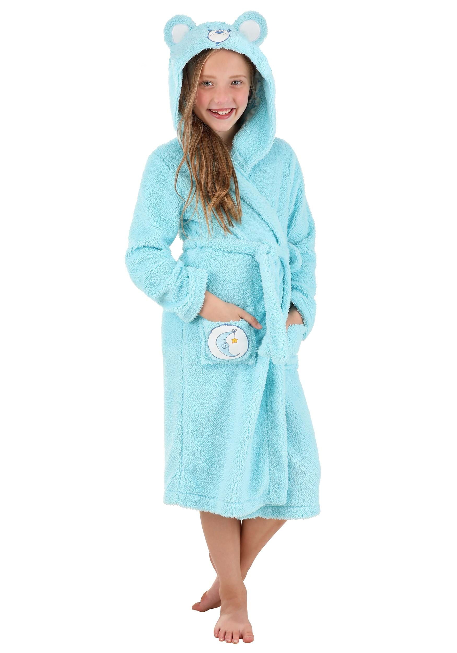 Kid's Care Bears Bedtime Bear Hooded Robe - Walmart.com