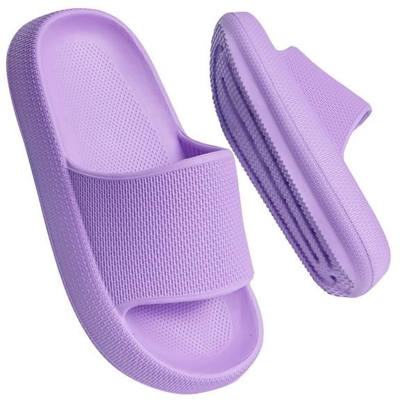 Kid's Cloud Slides Girls Boys Comfort Non-Slip Thick Sole Pillow Slippers
