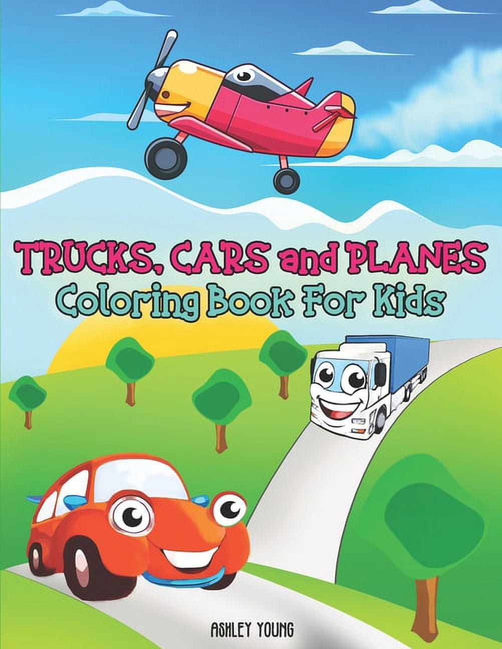 Kid's Coloring Book: Trucks, Cars and Planes Coloring Book For Kids