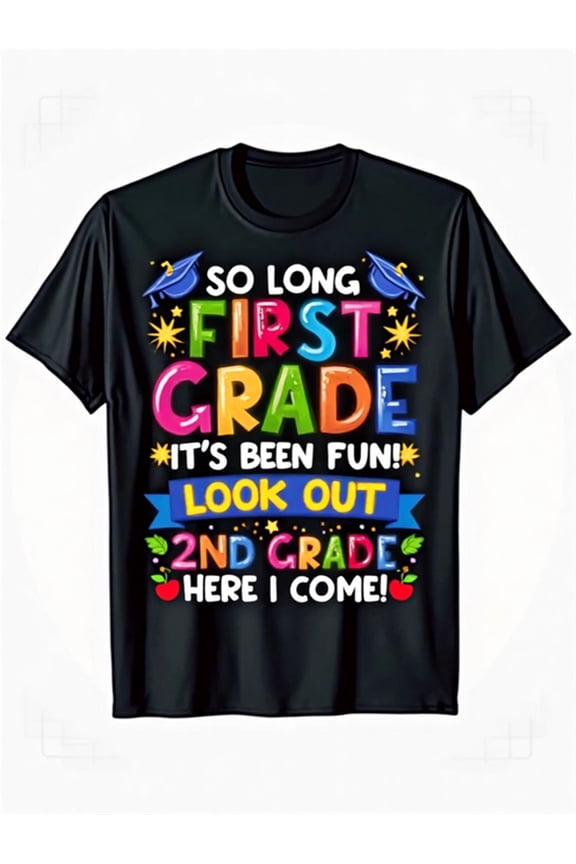 Kid's Cute Colorful Second Grade Promotion T-Shirt