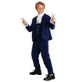 thumbnail image 1 of Kid's Deluxe Li'l 60's Swinger Costume, Boy's Blue Groovy Halloween Costume Large, 1 of 5