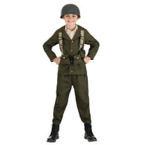 Kid's Deluxe WW2 Soldier Costume