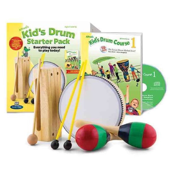 Pre-Owned Kid's Drum Course: Alfred's Kid's Drumset Course Complete Starter Pack: Everything You Need to Play Today!, Book, CD, & Accessories (Paperback)