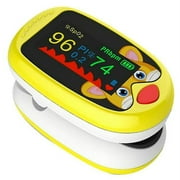 Kid's Fingertip Pulse Oximeter Rechargeable Pulse Oximeter Monitor Blood Oxygen Saturation with USB Cable