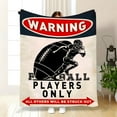 thumbnail image 1 of Kid's Football Gifts,Football Blanket,Warning Football Players Only Sign Blanket,Best Christmas Birthday Gifts for Football Lovers,Soft Cozy 60" X 50",Best Gifts for Kids Girls Boys Adult, 1 of 5