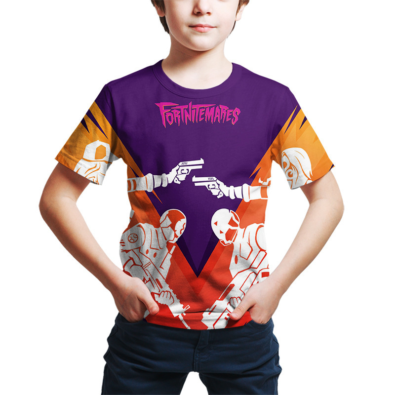 Kid's Fortni-te 3D Print Crew Neck T-shirt Quick Dry Children C12 ...