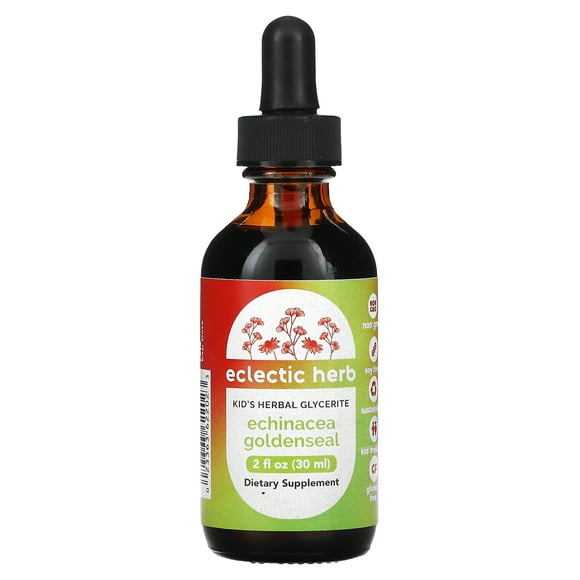 Kid's Herbal Glycerite, Echinacea Goldenseal, 2 fl oz (30 ml), Eclectic Institute