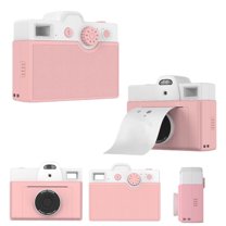 Kid's Instant Print Camera High Definition Student instants Printable Photographed And Recorded Printable Photos Easy To Carry Pink