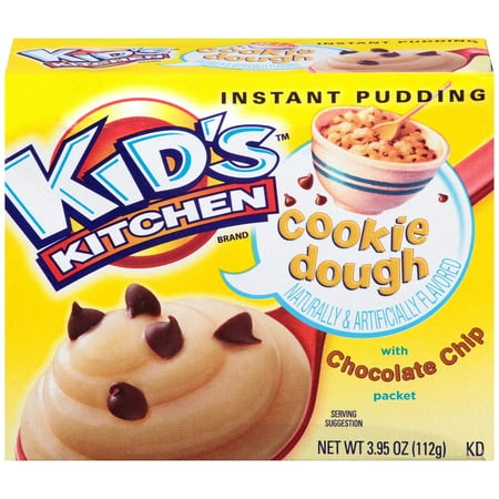 Kid's Kitchen Instant Pudding Cups, Cookie Dough with Chocolate Chip Packet, 3.95 Oz