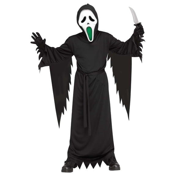 Kid's Light Up Fade Mouth Ghost Face Costume