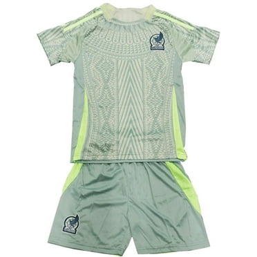 Kid's | Mexico Home Soccer Kit 2024 Futbol Sports Soccer Set -T-Shirts & Shorts - Size 12 (Youth Large)