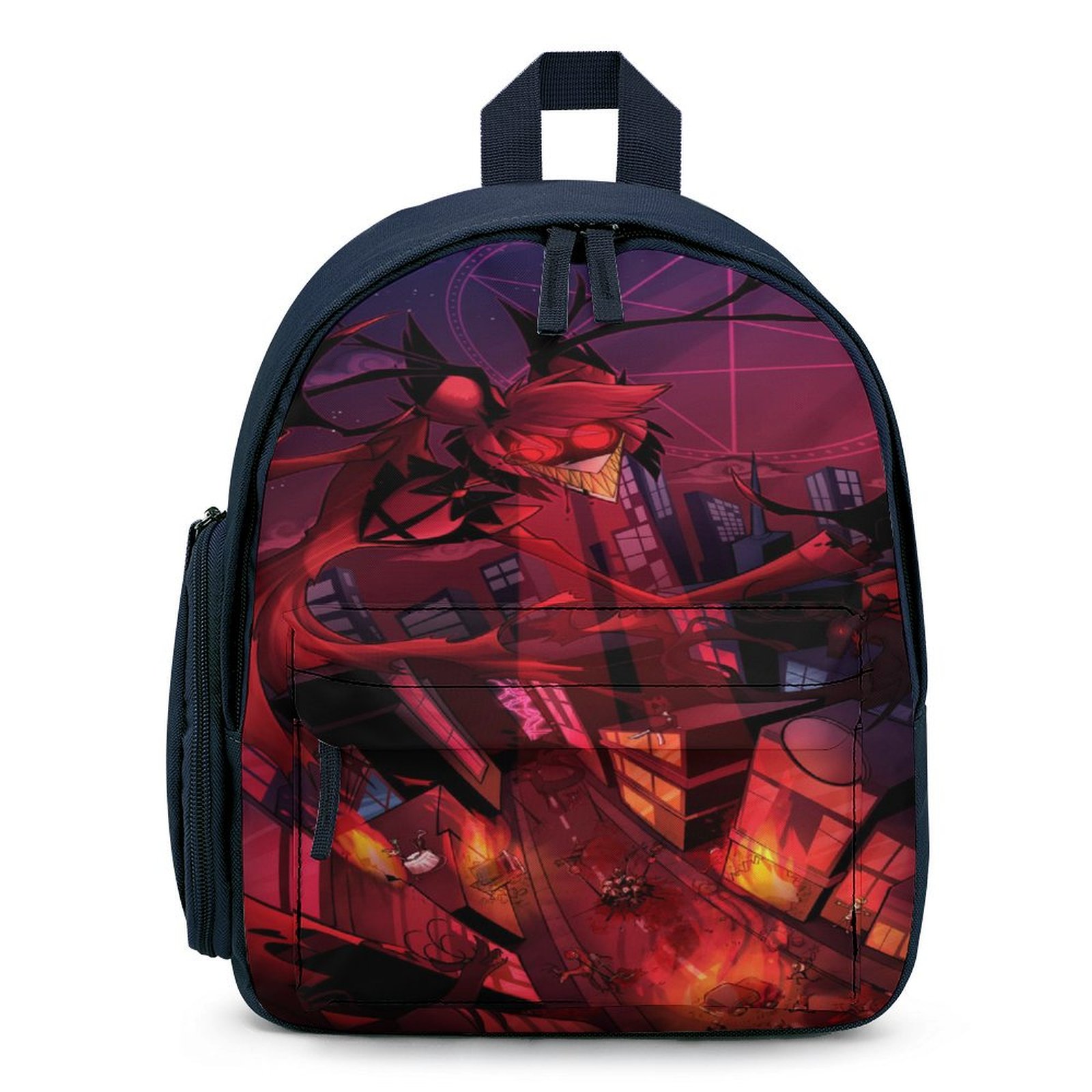 Small Backpack 12 inch Hazbin Hotel Helluva Boss Backpack with Front ...