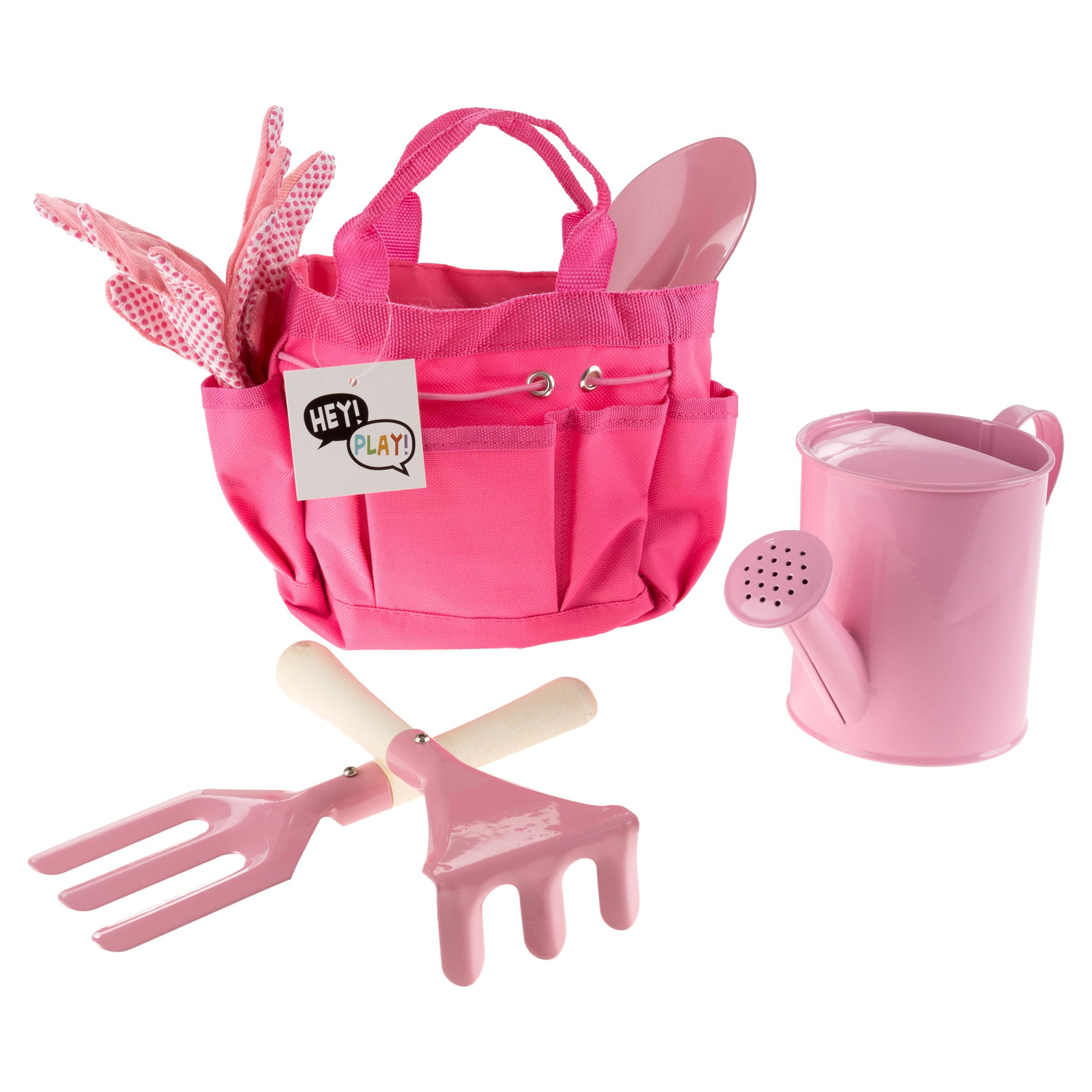 Hey Play Kids Garden Tools – Child-Sized Gardening Yard Toys, Pink
