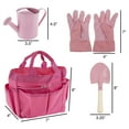 thumbnail image 1 of Hey Play Kids Garden Tools – Child-Sized Gardening Yard Toys, Pink, 1 of 6