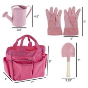 Hey Play Kids Garden Tools   Child-Sized Gardening Yard Toys, Pink