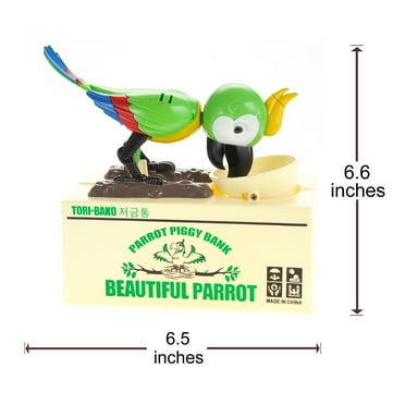 Kid's Money Banks Fun Parrot Coin Bank Automated Piggy Bank Money Saving Box Creative Money Handling Toy
