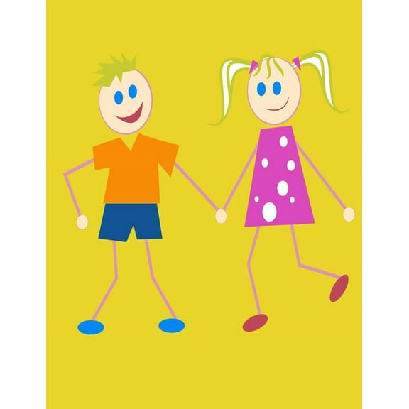 Kid's Notebook: 100 Pages 8.5" X 11" Wide Ruled Line Paper, (Paperback)