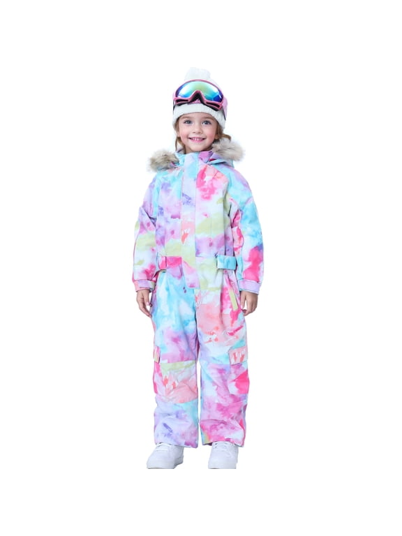 Kid's One Piece Snowsuits Overalls Ski Suits Jackets Coats Jumpsuits Winter Outdoor Waterproof Snowboard Snow Suits for Boys Girls