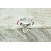 Kid's Open Cable Inspirational Hope Charmed Bracelet By Pink Box