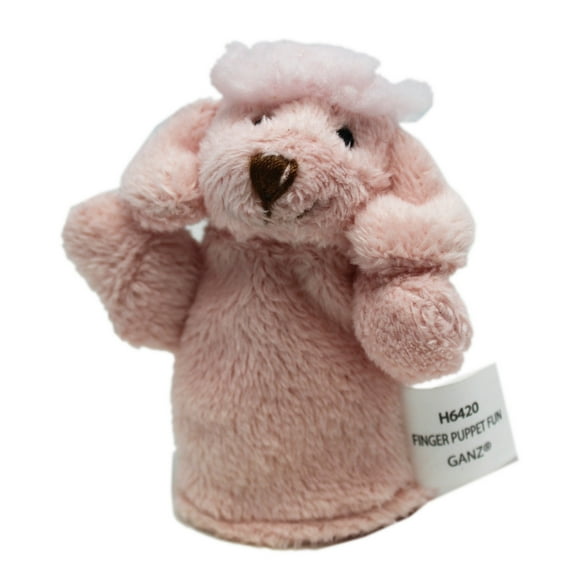 Kid's Plush Animal Finger Puppet: Poodle - By Ganz