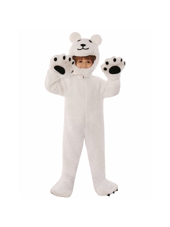 Kid's Polar Bear Outfit Clothes Animal Onesie Clothes Christmas Halloween Cosplay Party Jumpsuit Halloween Christmas Holiday Party Dress Up