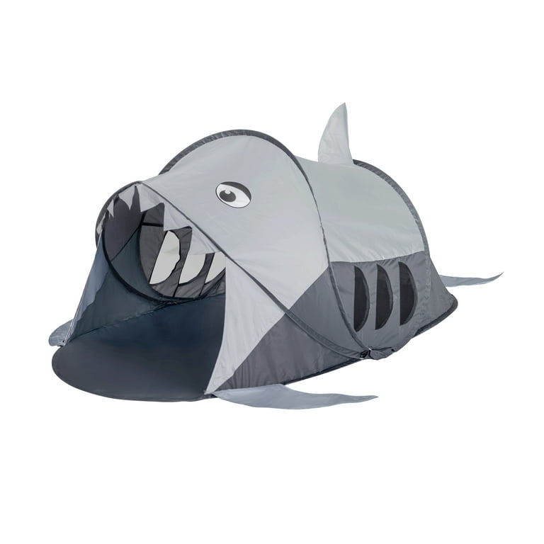 Kid s Pop up Indoor Backyard Shark Play Tent Ages 3 Walmart