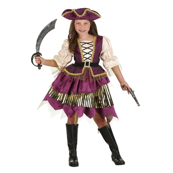 Kid's Premium Purple Pirate Costume