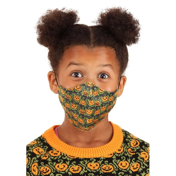 Kid's Pumpkins Sublimated Face Mask