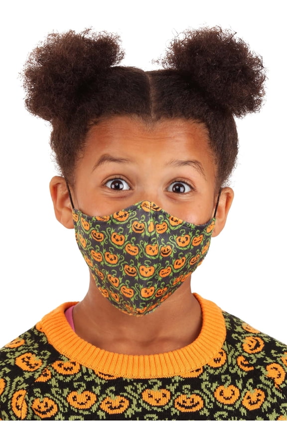 Kid's Pumpkins Sublimated Face Mask