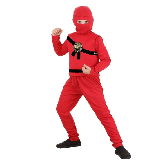 Kid's Red Ninja Master Costume