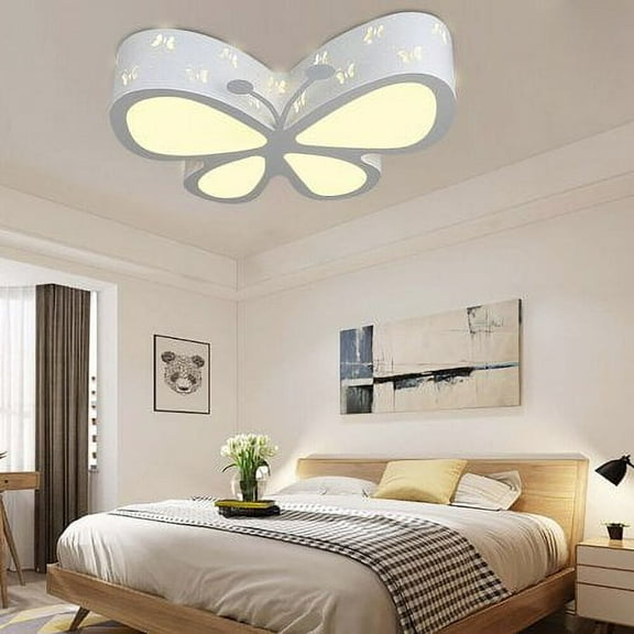 Kid's Room Ceiling Light Butterfly LED Chandelier Pendant Light White Warm Kid's Room Ceiling Light Butterfly LED Chandelier Pendant Light Butterfly LED Ceiling Light Acrylic
