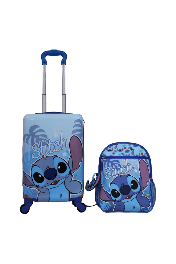 Kids Stitch 2 Piece Suitcase & Backpack Luggage Set