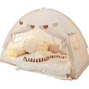 Kids Play Tent - Large Portable Foldable Teepee, Indoor Blackout, Toys Playhouse, Privacy Bed Tent, Christmas/Birthday Gifts for Boys & Girls