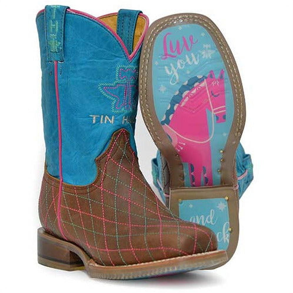 Kid's Tin Haul Hearts & Colts Boots With To The Barn & Back Sole