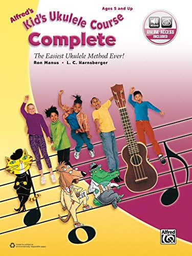 Pre-Owned Alfred's Kid's Ukulele Course Complete: The Easiest Ukulele Method Ever!, Book &amp; Online Audio (Paperback) 0739093665 9780739093665