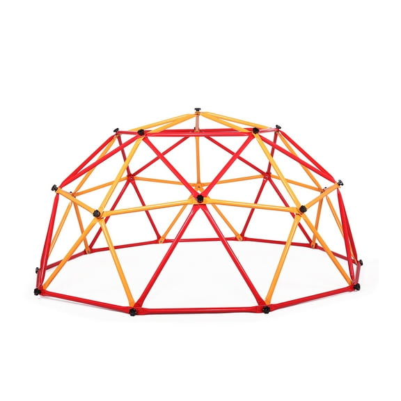 Kid's Universal Exercise Dome Climber Outdoor Monkey Climbing Bars Play Center for Fun Red + Metal