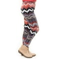 thumbnail image 1 of Kid's Velour Printed Leggings, Tribal Print/Grey/Dark Orange, M, 1 Piece, 1 of 3