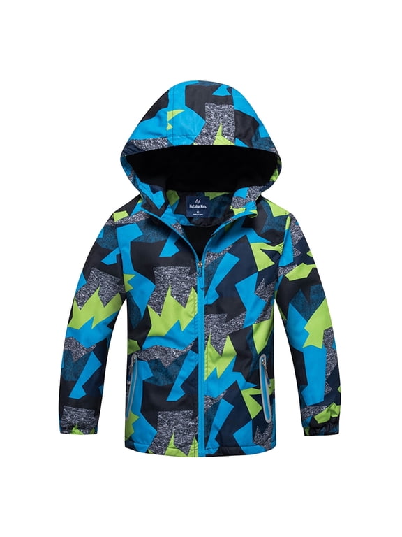 Kid's Waterproof Ski Jacket Winter Warm Thick Snow Coat lined Hoodie Sweatshirt Snowboarding Jackets with Hood Windproof Coat with Pocket , 3-4 Years