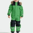 thumbnail image 1 of Kid's Winter Overalls Ski Suits Boy's and Girl's Waterproof Snowboard Jumpsuits One Piece Snowsuit Jackets Coats Green 2-3 Years, 1 of 1