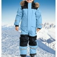 thumbnail image 1 of Kid's Winter Overalls Ski Suits Boy's and Girl's Waterproof Snowboard Jumpsuits One Piece Snowsuit Jackets Coats Light Blue 13-14 Years, 1 of 1