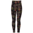 thumbnail image 1 of Kid's colorful Bicycle Flower Pattern Printed Leggings - S/M, 1 of 3