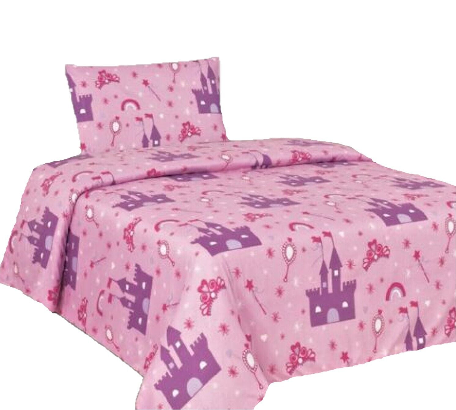 Kid's sheet set easy wash light weight super soft princess palace multi